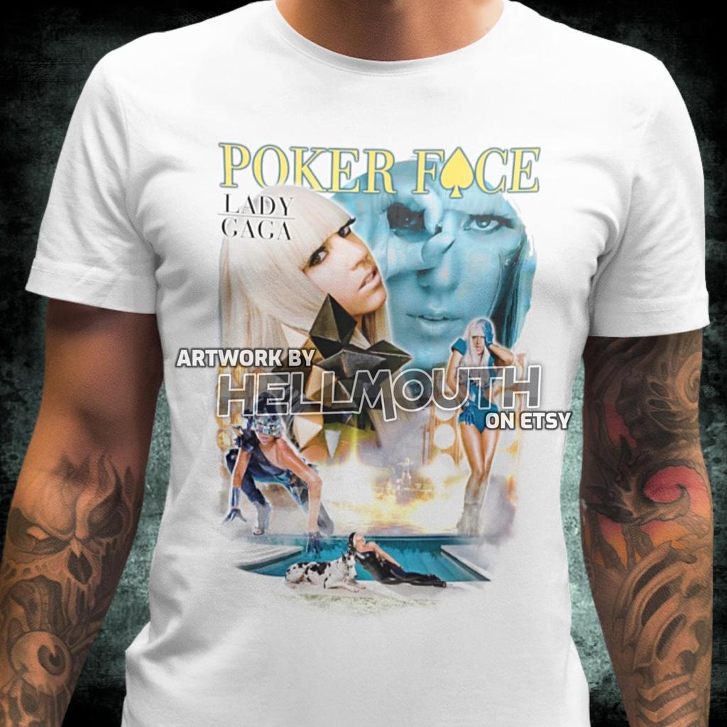 Lady Gaga Poker Face T-Shirt - mens & women's all sizes! Music Video Art 2008 The Fame