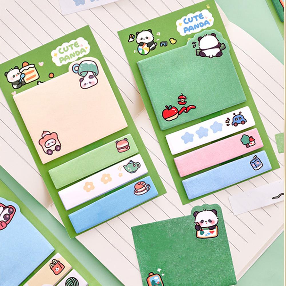 1 Piece Kawaii Cute Panda Paper Sticky Notes Creative Notepad Memo Pads Office School Stationery Adhesive Stickers Decoration