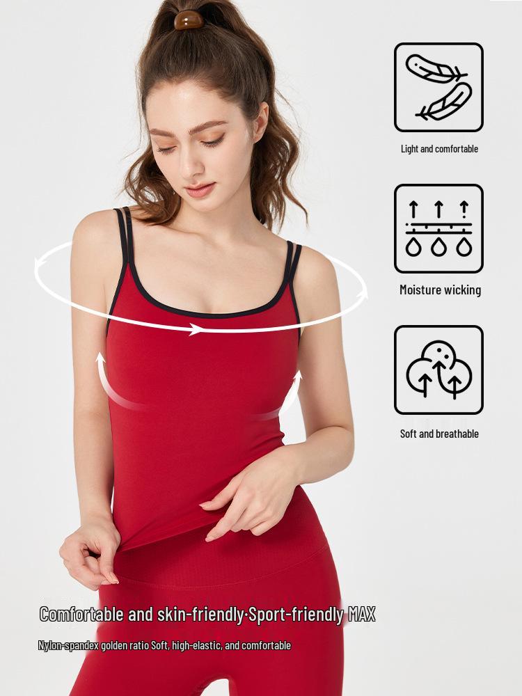 NULS Kryddig Tjej Färgblock Sportlinne med Fast Kupa för Kvinnor