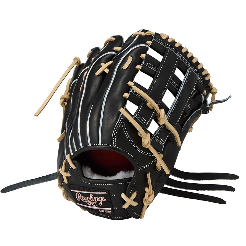 Rawlings PRO PREFERRED Wizard Baseball Throw #02 Glove, Hardball, GH5FPW2B87MG, Outfielder's, Black, 12.25 inches, Left-Handed