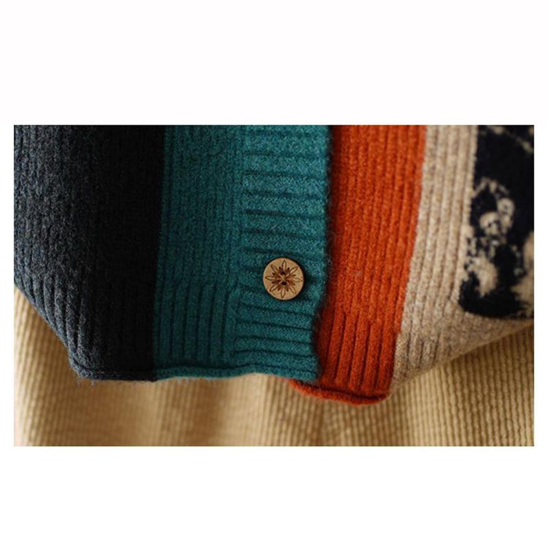 Retro Knitted Vest Cardigan Autumn Winter Loose Small Sweater Tank Women Outwear Sweater