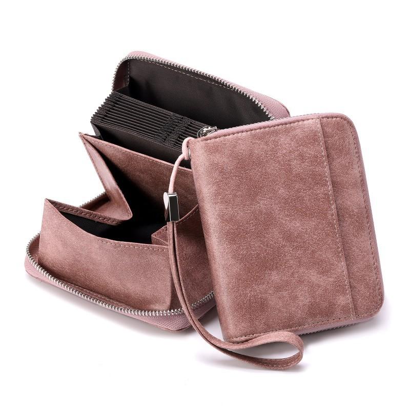 

Leather Japanese Organ Multi-card Card Bag RFID Change Purse Zipper Cover Men Women s Coin Large Capacity 14x10x4c,