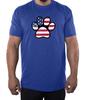 Paw Print with American Flag, Men's Patriotic Shrits, Graphic Tees