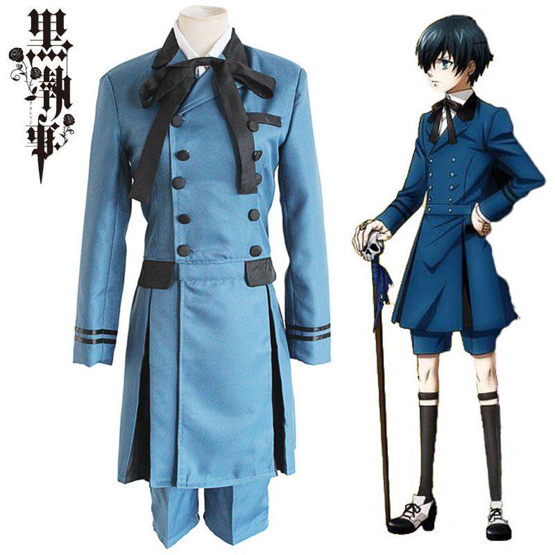 Black Butler Ciel Phantomhive Cosplay Costume Full Set Halloween Carnival Unisex