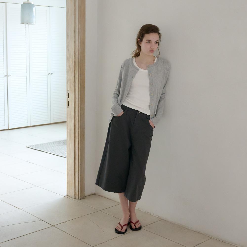 Elssibeui Midi Denim Pants_Charcoal