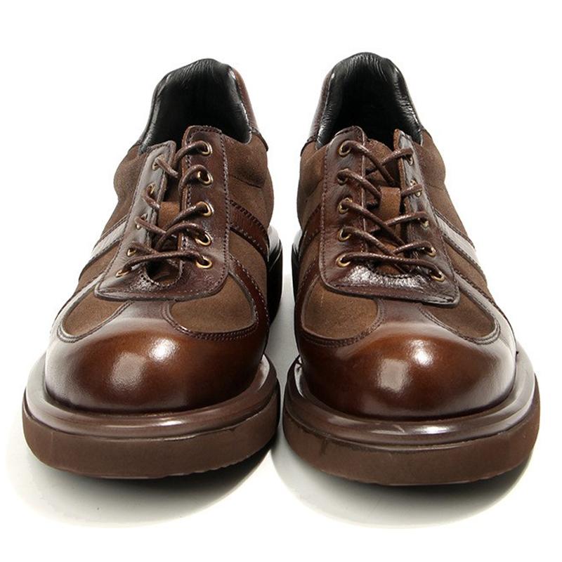 Retro polished casual men's shoes genuine leather footwear Handmade Men leather shoes Anti slip wear-resistant Male Formal shoes