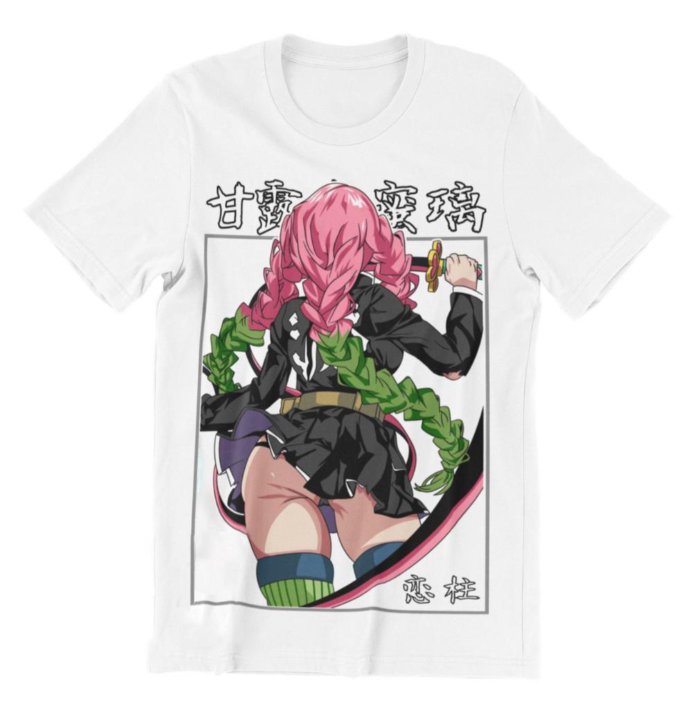 Summer Anime Printed T-shirt Men's Women's Japanese Cartoon T-shirt Casual Overszied Y2k Heavy Cotton Hip Hop Men's Clothing Tee