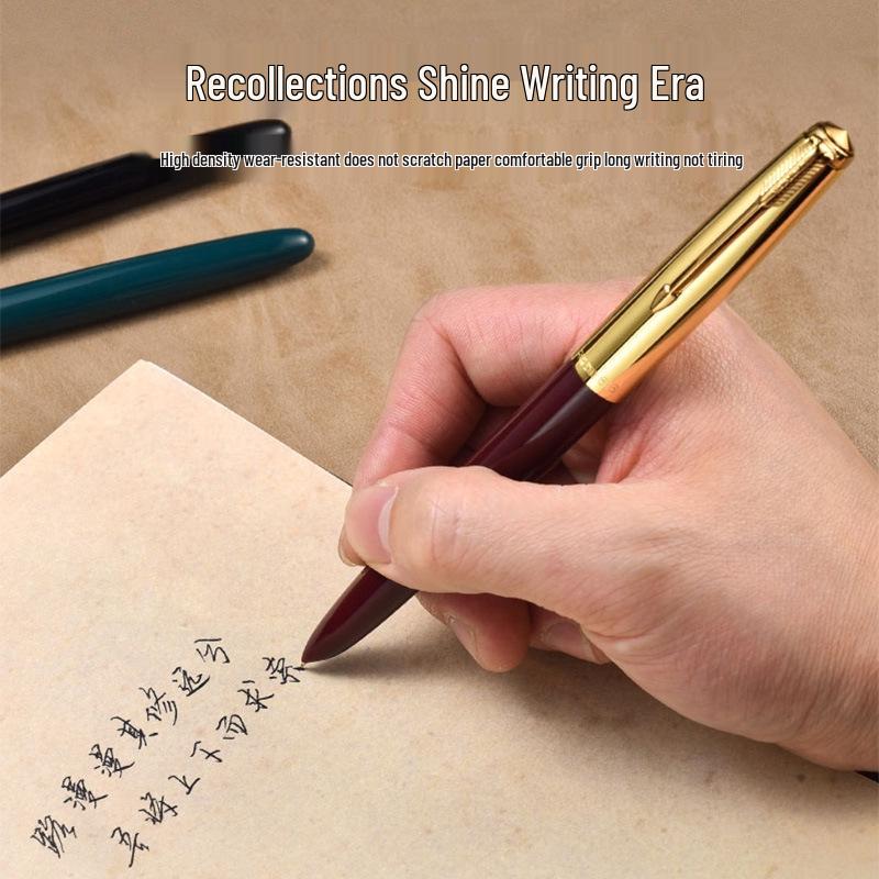 Penna stilografica Hero 616 Media con Assorbimento d'inchiostro a Pressione e Pennino Oro-Iridio, Corpo in Plastica, Edizione Speciale per Studenti.