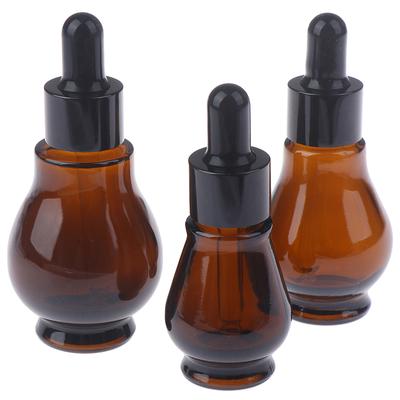10/20/30 ml άδεια καφέ γυάλινα μπουκάλια με πιπέτα για αιθέριο έλαιο