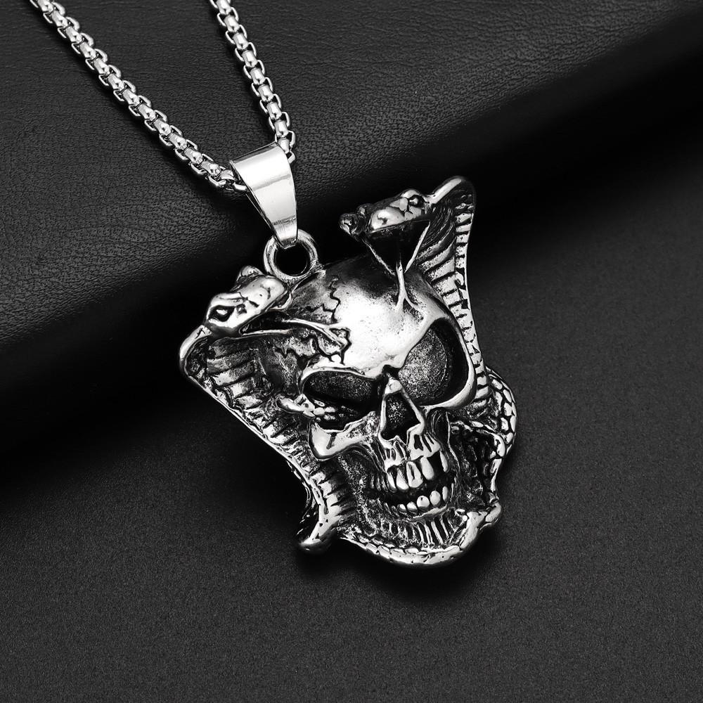 Men's Jewelry Punk Skull Pendant Street Hip Hop Necklace