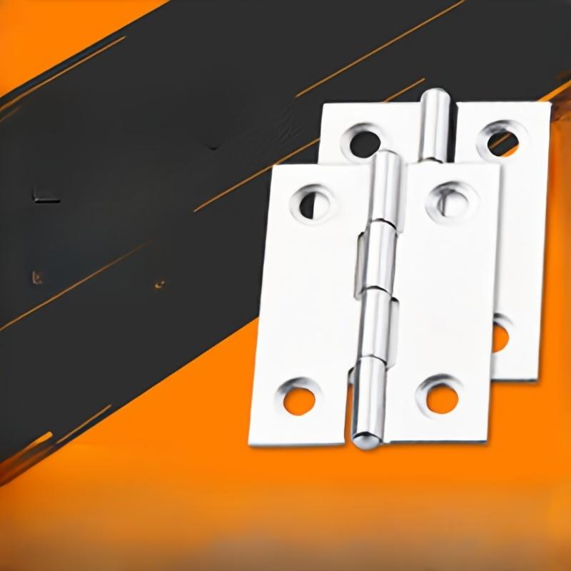 Durable Stainless Steel Flat Hinges - Stylish Design Suitable for Cabinets, Windows, and Wooden Boxes | Essential Home Decoration