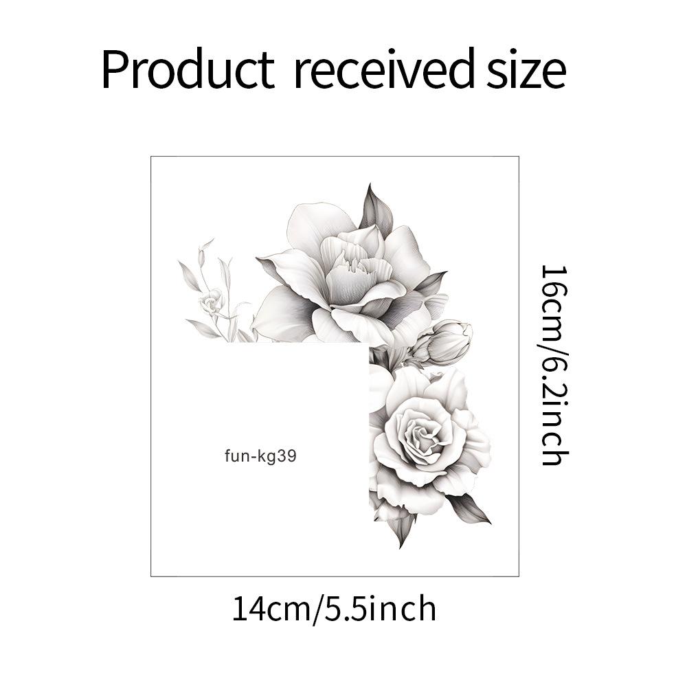 

Черно-белый эскиз роза переключатель наклеен гостиная спальня украшение дома настенная наклейка 14*16CM/fun-kg39