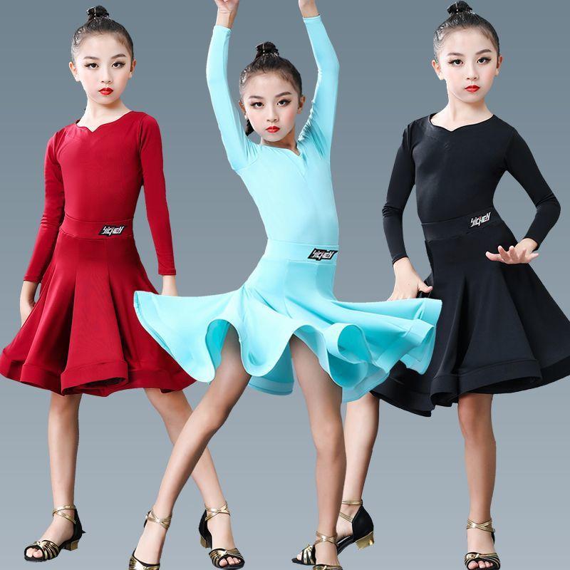 Girl Latin Dresses Dancing Ballroom Dance Dress Rumba Samba Children Samba Cha Cha Tango Skirt Standard Salsa