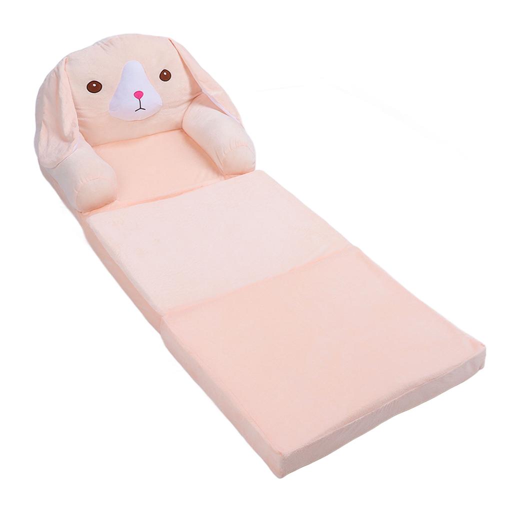 Foldable Kids Sofa Pink Dog Sponge Pull Out Kids Couch Soft Children Flip Open Sofa Bed for Home Hotel Kindergarten 3