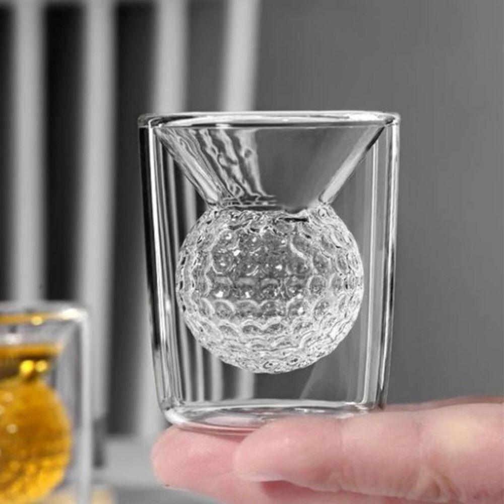 Creative Beer Shot Glasses Double Wall Mini Whisky Dispenser Funny Clear Glass Cup Spirits