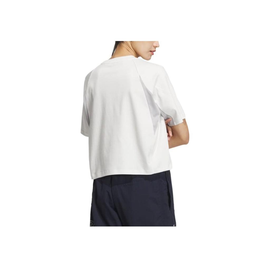 Adidas Future Style Short Sleeve Sports Casual Round Neck T-Shirt Women Tops Bright-White JN3505