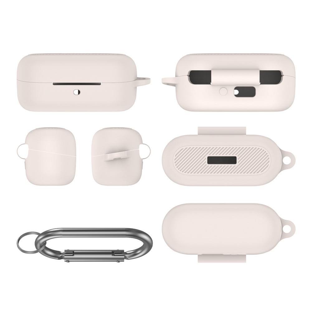 Silicone Case Earphone Case Cover with Carabiner Case Protector Wireless Earbuds Charging Box Protective Shell for Sony WF-C510
