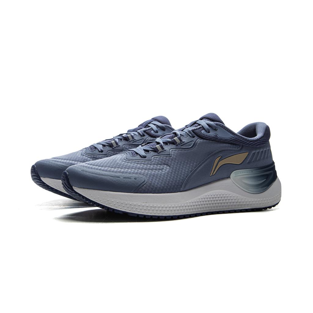 Li Ning Easy Adapt V2 Protective Soft Rebound Running Shoes Breathable Shock Absorbing Durable Low Top Sneakers Men Sneakers Gray Blue ARSU049-4