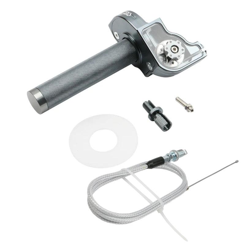 CNC Aluminum 22mm For Moped Scooter ATV Quad Bike Motorcycle Universal Accelerator Throttle Twist Grips Handlebars Cable Throttles 2