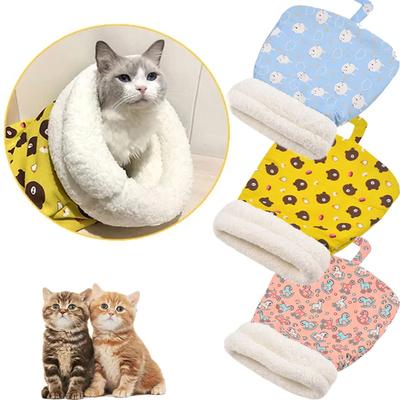 Katzenschlafsack, weich, kuschelig, flauschig, verdicktes Steppbett mit Taschenformat für Kätzchen, Welpen, weiches, bequemes Nest, Heimtierbedarf
