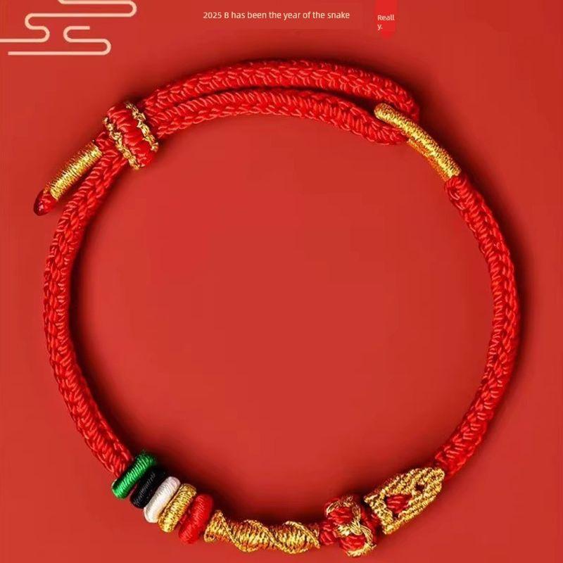Hangzhou Official 2025 Birth Year Red Carrying Strap Snake Year Too Old Red Rope Bracelet Snake Year Charm Gift for Women