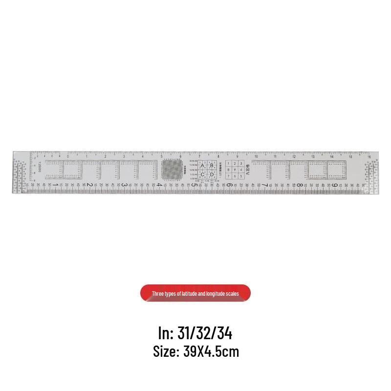 Latitude and Longitude Coordinate Ruler Standard