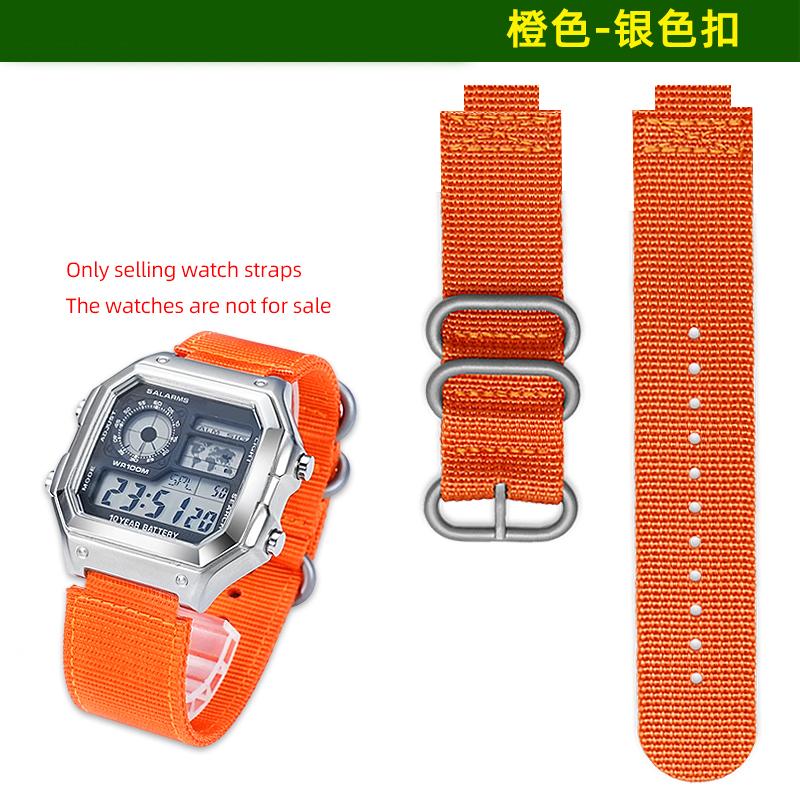 Nylon-Canvas-Uhrenarmband für Casio AE1200 AE1300 A158W/A159 A168 W-218H DW-H5600 Armband konvexe Aufnahme Herren Outdoor-Sport Armband