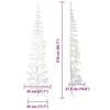 VidaXL Demi Artificial Christmas Tree Slim with Stand Christmas Tree Holiday Decoration Party Ornament Living Room 344567