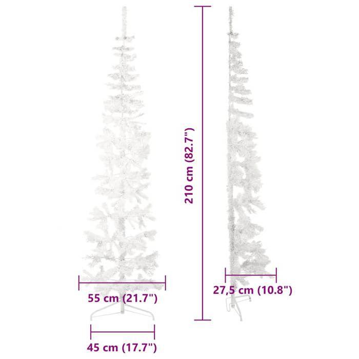 VidaXL Demi Artificial Christmas Tree Slim with Stand Christmas Tree Holiday Decoration Party Ornament Living Room 344567