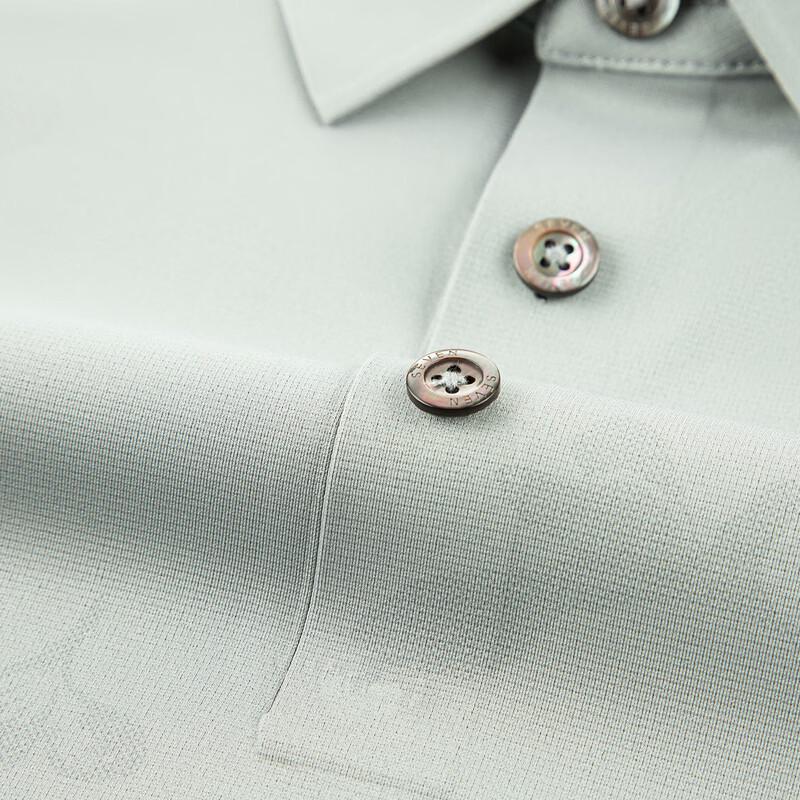 Men's Seamless Mulberry Silk Blend Printed Polo Shirt