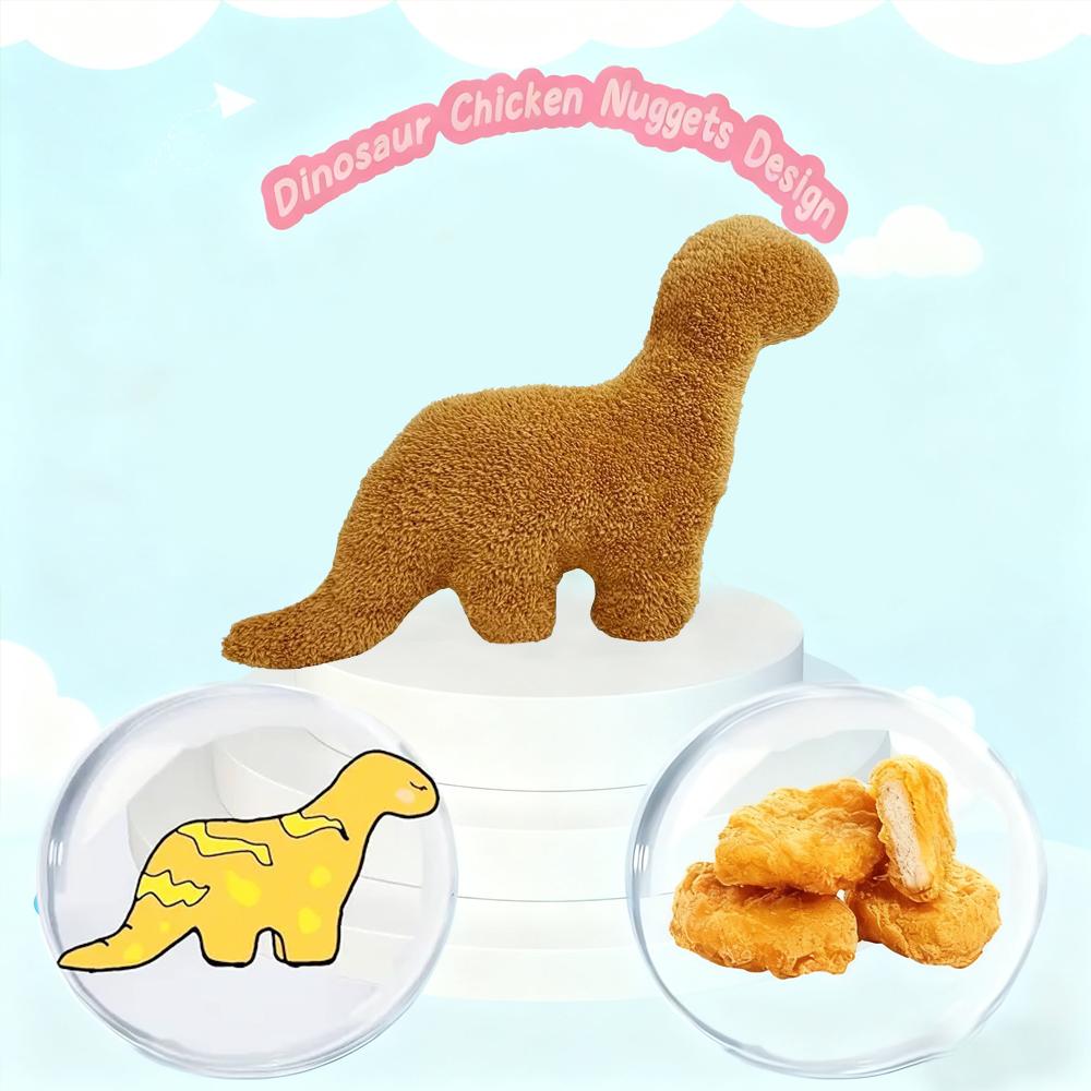 New Cute Dinosaur Chicken Nugget Plush Toy Cartoon Chicken Nugget Dinosaur Cushion Children's Birthday Gift Home Décor