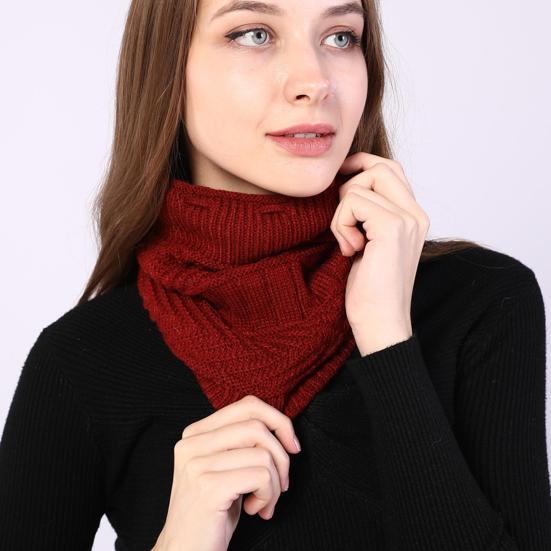 Beanie Hat Solid Color Adjustable Autumn Winter Plush Lining Windproof Hat Scarf for Outdoor