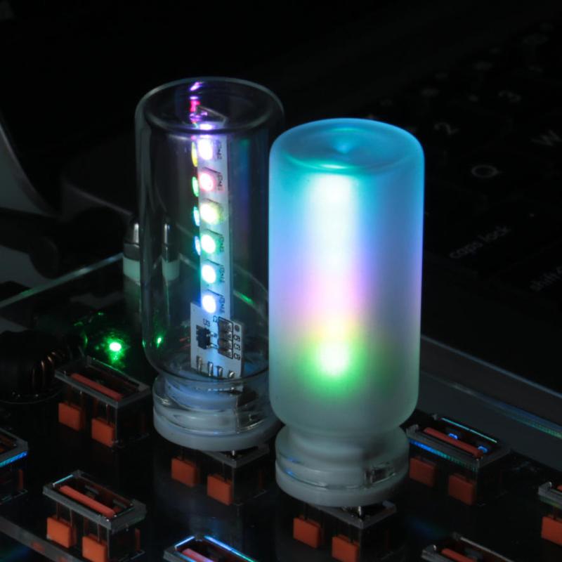 1Pcs Bedside Laptop Bedroom Car Usb Led Night Light Bulb Dimmable Multicolored Frosted Glass Cover Touch Sensor Reading Lighting