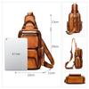Whatna Antik-Stil Gerbte Natürliche Rindsleder Ein Schultertasche für Herren, 3-Wege, Crossbody, Mini Body Bag, Brusttasche, Echtes Leder, Dick,
