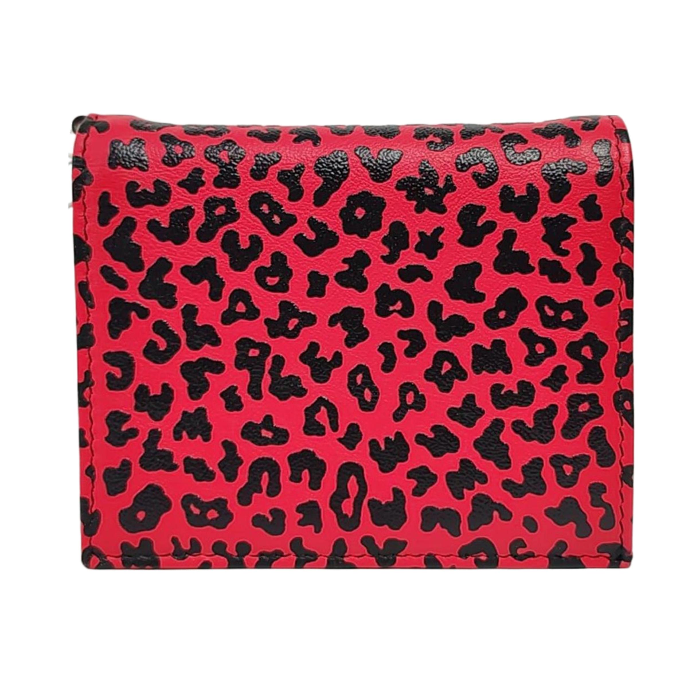 [Pre-Owned] Lady  Pop Mizza Pattern Leather Card Holder - Excellent #14P37U3 ONE SIZE