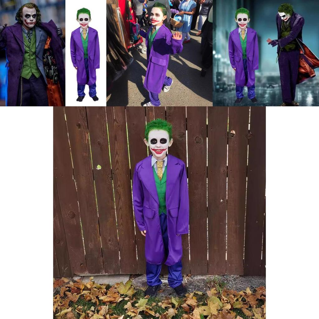 Stunning Joker For Kids Featuring Vibrant Purple Color And Premium Polyester Fabric Perfect For Halloween Parties And Events