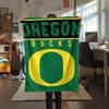Oregon Ducks Print Flannel Blanket High Quality Warm Comfortable Cover for All Seasons Perfect for Gifts Home Decor