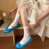 Lady Spring and Summer Solid Color Sweet Bow In The Cylinder Pile Socks