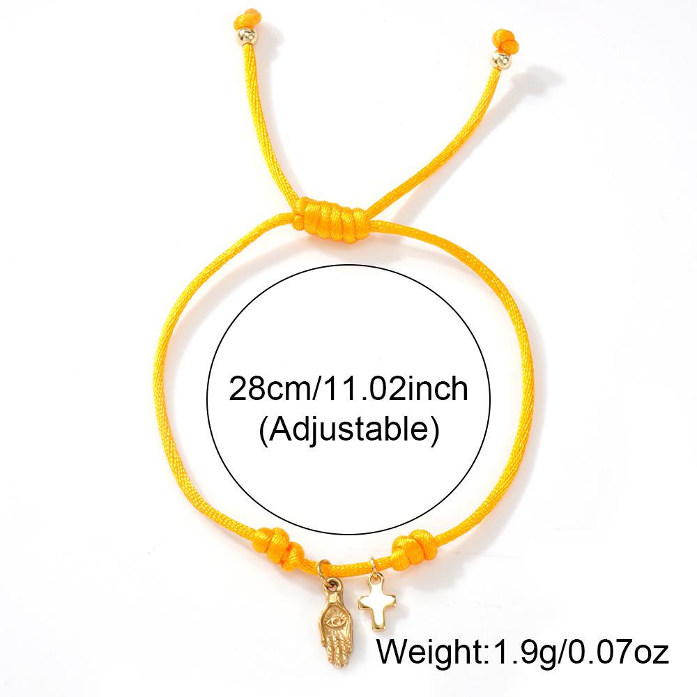 Bohemian Colorful Gold Palm Hand Chain - Fashionable Niche Jewelry Design