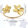 Fashion Flower Cuff Bracelet Gold Color Open Arm Bangle Elegant Vintage Elegant Bangles  Wedding