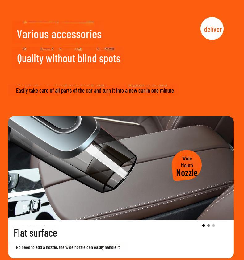 Tragbarer Handstaubsauger fürs Auto – Kabelloser Hochleistungsreiniger für Nass- und Trockenreinigung