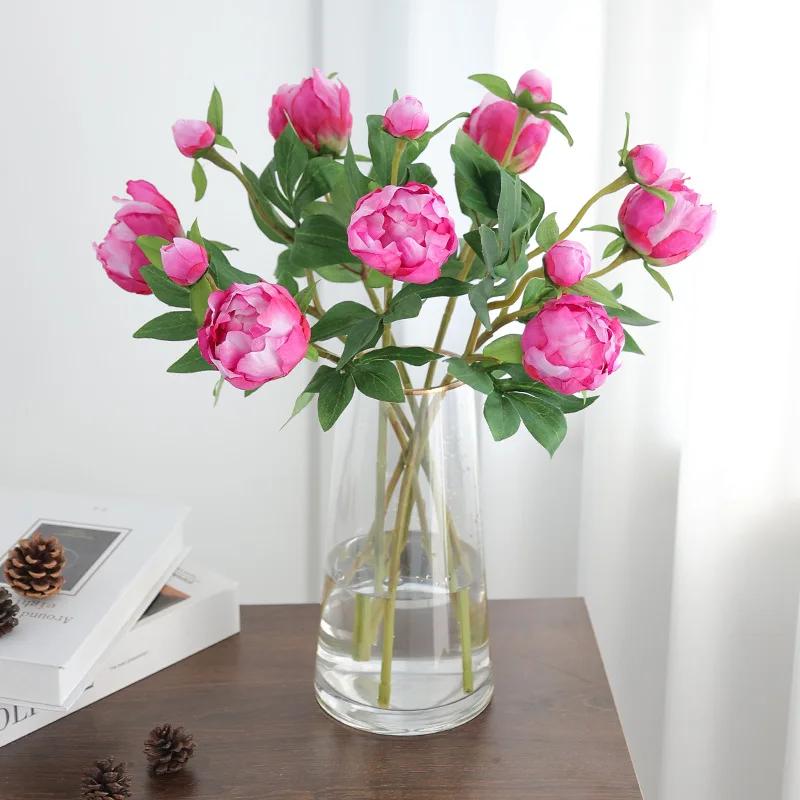 1 Stück Künstliche Blumenstrauß Wunderschöne Seidenpfingstrose Hochzeit Zuhause Tischdeko Arrangement Kunstpflanzen Valentinstag Geschenk Günstig