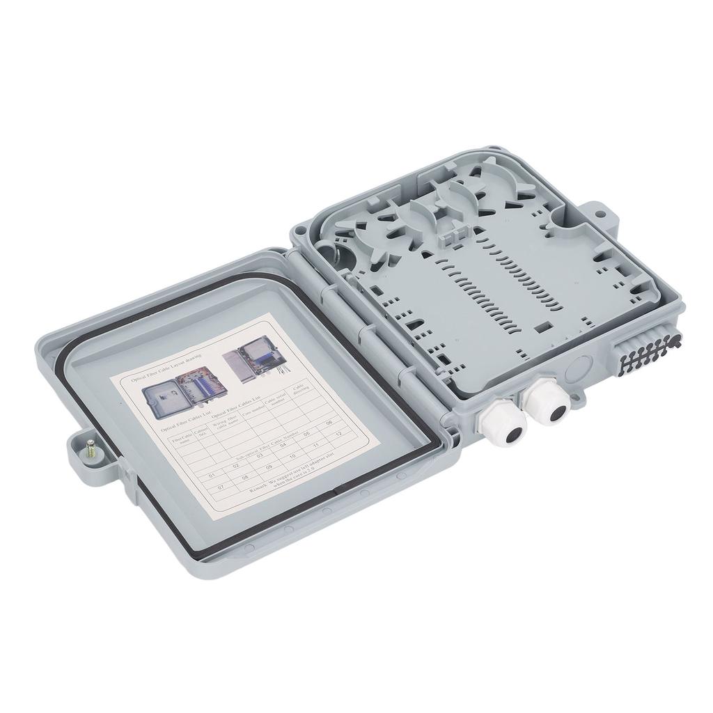 Optical Fiber Distribution Box 12 Core Waterproof Fiber Optic Splitter Box for SC FC PLC
