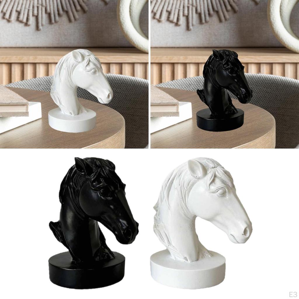 Horse Figurine Statue Desk Animal Sculpture Ornament Resin Material Artistic Collectible Centerpiece