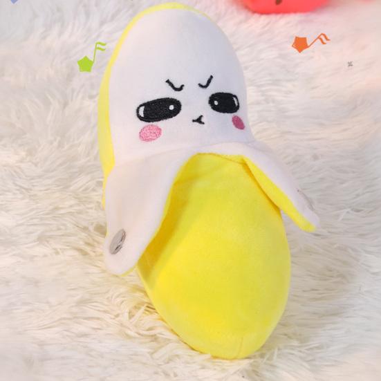 Interactive Musical Plush Toy, Banana Strawberry Sensory Stuffed Animal, Dual Mode Sound Toy for Kids, Battery Operated Christmas Birthday Gifts