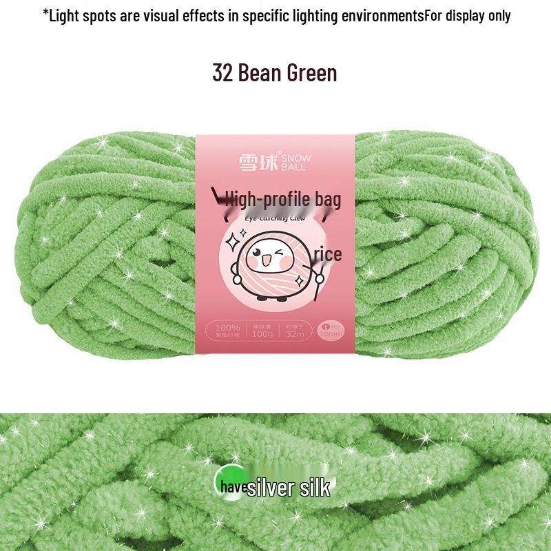 Vibrant No. 8 Ice Silk Yarn for DIY Knitting: Perfect for Scarves, Blankets, Dolls, Crochet Slippers & Chunky Projects