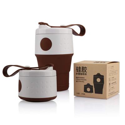 Kreatives Geschenk Faltbarer Silikon-Kaffeebecher Silikon-Alltagswasserbecher