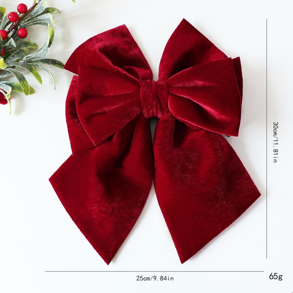 Plush Six-Ear Bow Indoor Christmas Decoration Pendant