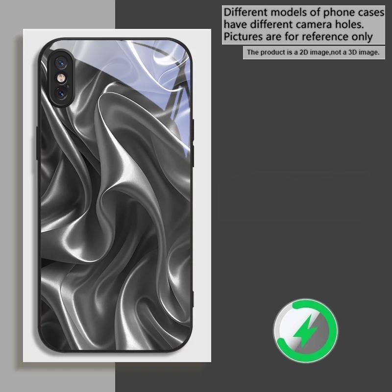 

The golden silk of waves suitable for iPhone 17 Pro Max 16E 15 Pro 14 13 Plus 12 mini 11 XR Xs 7 8 16 Air black Glass Phone Case iPhone Air