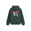 Li Ning Badfive Bokstav Dragkedja Hoodie Lös Casual Kofta Unisex hoodies Mörkgrön AWDTE07-2